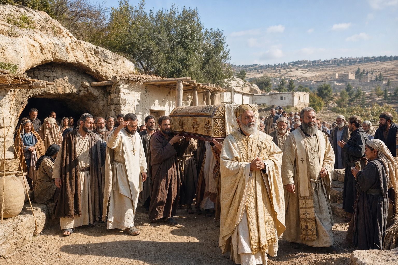 Image photoréaliste, Le transfert des reliques du saint premier martyr et archidiacre Stephen, calendrier orthodoxe, 2026-08-15, relic_or_church_event